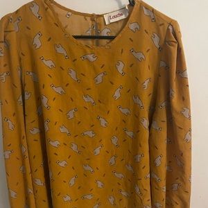 Llama print blouse